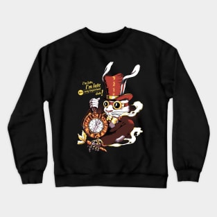 The Steampunk White Rabbit Crewneck Sweatshirt